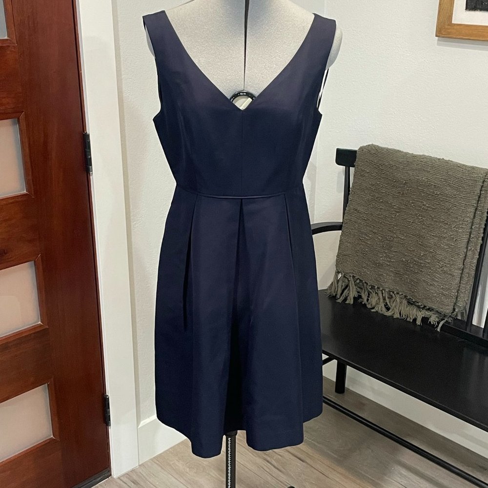 Blue Pleated J Crew Dress Sz. 4